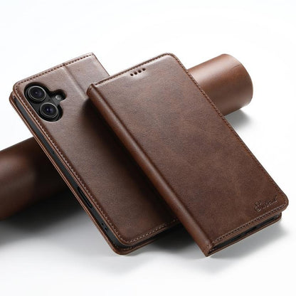 Suteni Calf Texture Horizontal Flip Leather Phone Case, For iPhone 18, For iPhone 18 Pro, For iPhone 18 Pro Max, For iPhone 17 Pro Max, For iPhone 17 Pro, For iPhone 17, For iPhone Air, For iPhone 16 Pro Max, For iPhone 16 Pro, For iPhone 16 Plus      ...