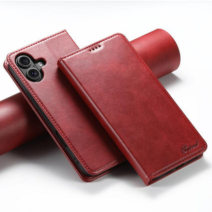 Suteni Calf Texture Horizontal Flip Leather Phone Case, For iPhone 18, For iPhone 18 Pro, For iPhone 18 Pro Max, For iPhone 17 Pro Max, For iPhone 17 Pro, For iPhone 17, For iPhone Air, For iPhone 16 Pro Max, For iPhone 16 Pro, For iPhone 16 Plus      ...