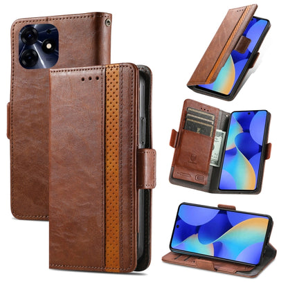 CaseNeo Splicing Dual Magnetic Buckle Leather Phone Case, For Tecno Spark 20, For Tecno Pop 8 4G, For Tecno Pova 5 Pro, For Tecno Pova 5 4G, For Tecno Camon 20 Premier, For Tecno Camon 20 Pro 5G, For Tecno Spark 10C, For Tecno Spark 10                 ...