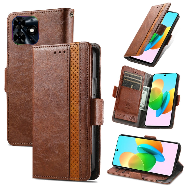 CaseNeo Splicing Dual Magnetic Buckle Leather Phone Case, For Tecno Spark 20, For Tecno Pop 8 4G, For Tecno Pova 5 Pro, For Tecno Pova 5 4G, For Tecno Camon 20 Premier, For Tecno Camon 20 Pro 5G, For Tecno Spark 10C, For Tecno Spark 10                 ...