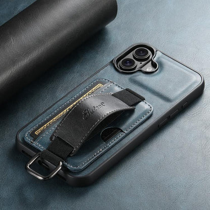 Suteni H13 Card Wallet Wrist Strap Holder PU Phone Case, For iPhone 18, For iPhone 18 Pro, For iPhone 18 Pro Max, For iPhone 17 Pro Max, For iPhone 17 Pro, For iPhone 17, For iPhone  Air, For iPhone 16 Pro Max, For iPhone 16 Pro, For iPhone 16 Plus    ...