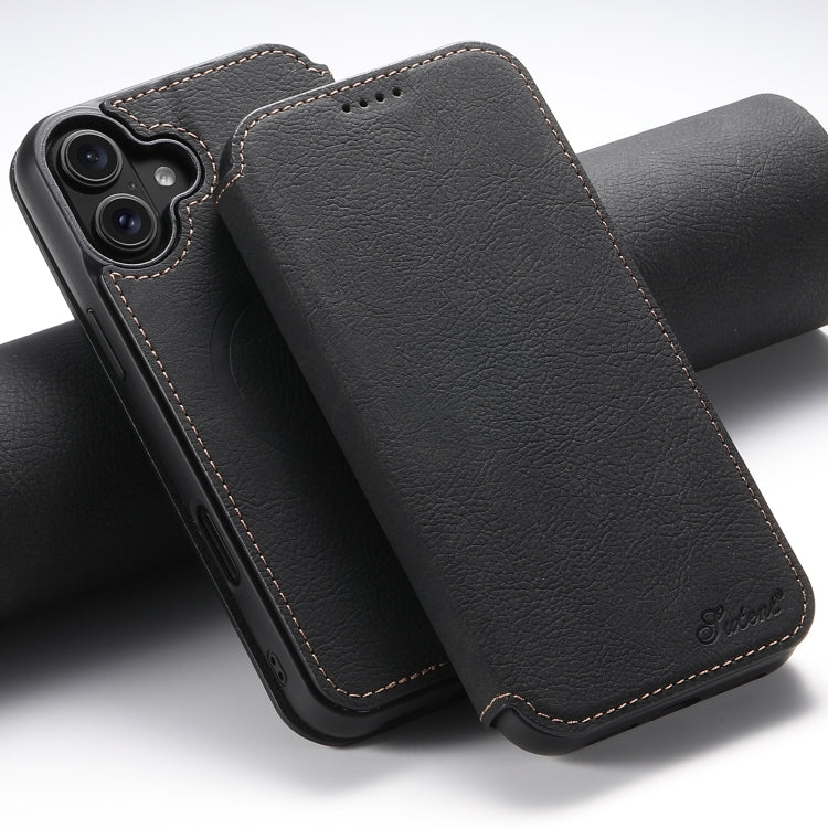 Suteni J06 Retro Matte Litchi Texture Leather MagSafe Phone Case, For iPhone 17 Pro Max, For iPhone 17 Pro, For iPhone 17, For iPhone Air, For iPhone 16 Pro Max, For iPhone 16 Pro, For iPhone 16 Plus, For iPhone 16, For iPhone 15 Pro Max               ...
