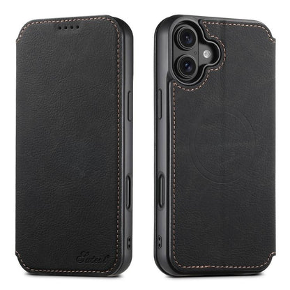 Suteni J06 Retro Matte Litchi Texture Leather MagSafe Phone Case, For iPhone 18, For iPhone 18 Pro, For iPhone 18 Pro Max, For iPhone 17 Pro Max, For iPhone 17 Pro, For iPhone 17, For iPhone Air, For iPhone 16 Pro Max, For iPhone 16 Pro                ...