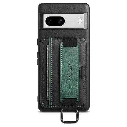 Suteni H13 Card Wallet Wrist Strap Holder PU Phone Case, For Googel Pixel 11 Pro XL, For Googel Pixel 11, For Googel Pixel 11 Pro, For Googel Pixel 10 Pro XL, For Googel Pixel 10 Pro, For Googel Pixel 10, For Google Pixel 9 Pro XL, For Googel Pixel 9 P...