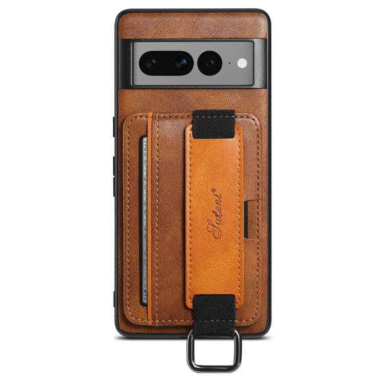 Suteni H13 Card Wallet Wrist Strap Holder PU Phone Case, For Googel Pixel 11 Pro XL, For Googel Pixel 11, For Googel Pixel 11 Pro, For Googel Pixel 10 Pro XL, For Googel Pixel 10 Pro, For Googel Pixel 10, For Google Pixel 9 Pro XL, For Googel Pixel 9 P...