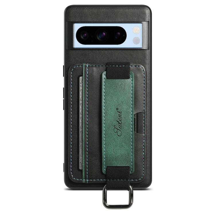Suteni H13 Card Wallet Wrist Strap Holder PU Phone Case, For Googel Pixel 11 Pro XL, For Googel Pixel 11, For Googel Pixel 11 Pro, For Googel Pixel 10 Pro XL, For Googel Pixel 10 Pro, For Googel Pixel 10, For Google Pixel 9 Pro XL, For Googel Pixel 9 P...