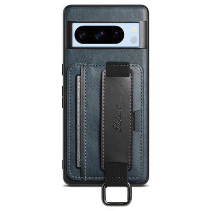 Suteni H13 Card Wallet Wrist Strap Holder PU Phone Case, For Googel Pixel 11 Pro XL, For Googel Pixel 11, For Googel Pixel 11 Pro, For Googel Pixel 10 Pro XL, For Googel Pixel 10 Pro, For Googel Pixel 10, For Google Pixel 9 Pro XL, For Googel Pixel 9 P...