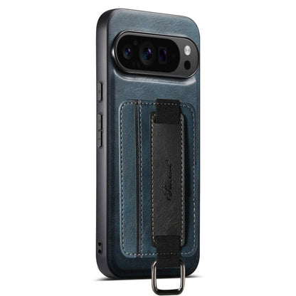 Suteni H13 Card Wallet Wrist Strap Holder PU Phone Case, For Googel Pixel 11 Pro XL, For Googel Pixel 11, For Googel Pixel 11 Pro, For Googel Pixel 10 Pro XL, For Googel Pixel 10 Pro, For Googel Pixel 10, For Google Pixel 9 Pro XL, For Googel Pixel 9 P...