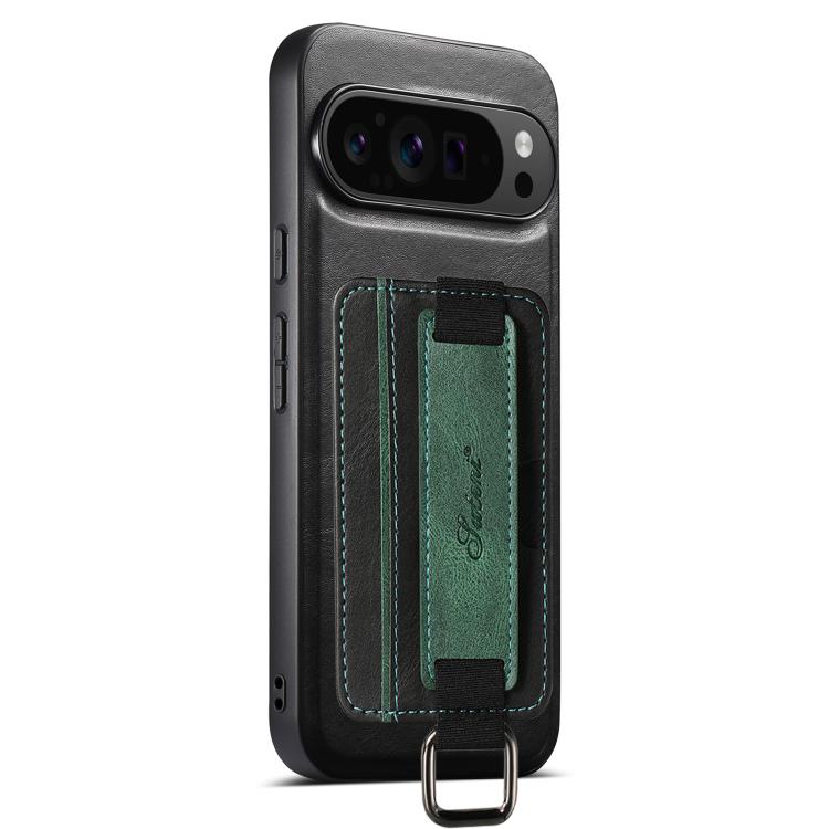 Suteni H13 Card Wallet Wrist Strap Holder PU Phone Case, For Googel Pixel 11 Pro XL, For Googel Pixel 11, For Googel Pixel 11 Pro, For Googel Pixel 10 Pro XL, For Googel Pixel 10 Pro, For Googel Pixel 10, For Google Pixel 9 Pro XL, For Googel Pixel 9 P...