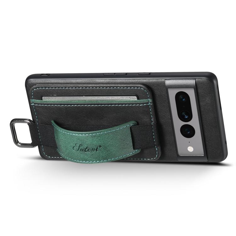 Suteni H13 Card Wallet Wrist Strap Holder PU Phone Case, For Googel Pixel 11 Pro XL, For Googel Pixel 11, For Googel Pixel 11 Pro, For Googel Pixel 10 Pro XL, For Googel Pixel 10 Pro, For Googel Pixel 10, For Google Pixel 9 Pro XL, For Googel Pixel 9 P...
