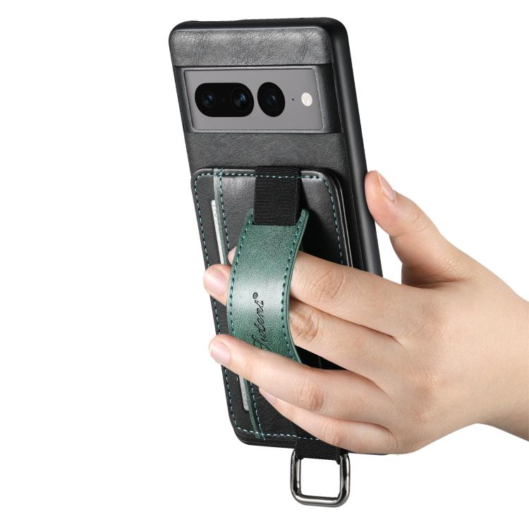 Suteni H13 Card Wallet Wrist Strap Holder PU Phone Case, For Googel Pixel 11 Pro XL, For Googel Pixel 11, For Googel Pixel 11 Pro, For Googel Pixel 10 Pro XL, For Googel Pixel 10 Pro, For Googel Pixel 10, For Google Pixel 9 Pro XL, For Googel Pixel 9 P...