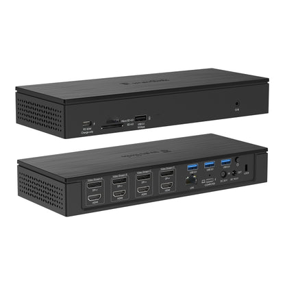 WAVLINK UG69PD10 1 to 4 Screens 4K/5K AV Transfer USB-C to HD Type-C Docking Station Hub, US Plug, UK Plug, EU Plug, AU Plug