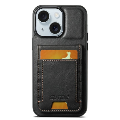 Suteni H03 Oil Wax Leather Wallet Stand Back Phone Case