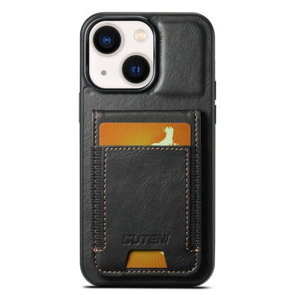 Suteni H03 Oil Wax Leather Wallet Stand Back Phone Case