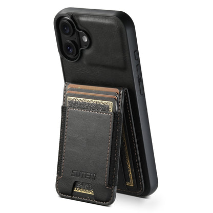 Suteni H03 Oil Wax Leather Wallet Stand Back Phone Case