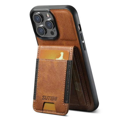 Suteni H03 Oil Wax Leather Wallet Stand Back Phone Case