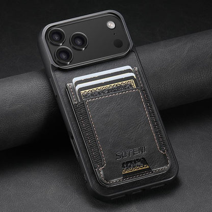 Suteni H03 Oil Wax Leather Wallet Stand Back Phone Case