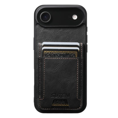 Suteni H03 Oil Wax Leather Wallet Stand Back Phone Case