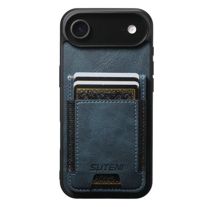 Suteni H03 Oil Wax Leather Wallet Stand Back Phone Case
