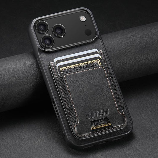 Suteni H03 Oil Wax Leather Wallet Stand Back Phone Case, For iPhone 18, For iPhone 18 Pro, For iPhone 18 Pro Max, For iPhone 17 Pro Max, For iPhone 17 Pro, For iPhone 17, For iPhone Air, For iPhone 16 Pro Max, For iPhone 16 Pro, For iPhone 16 Plus     ...