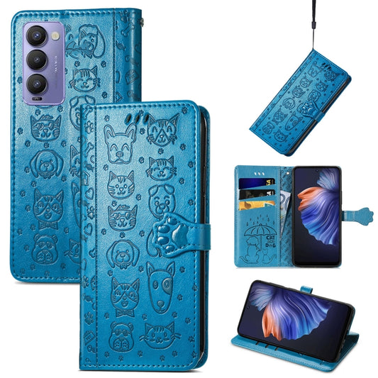 Cat and Dog Embossed Leather Phone Case, For Tecno Camon 18i, For Tecno Spark 8P, For Tecno Camon 18, For Tecno Camon 18P, For Tecno Camon 18 Premier, For Tecno Spark 8, For Tecno Pop 5, For Tecno Spark 7, For Tecno Spark 20C / GO 2024                 ...