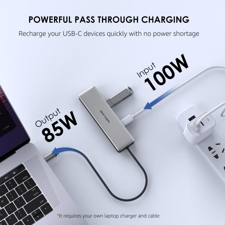 WAVLINK WL-UHP3411 10G Data Transfer Hub 4-in-1 Type-C to 4 USB-C 3.2 Gen2 Ports Adapter, WAVLINK WL-UHP3411