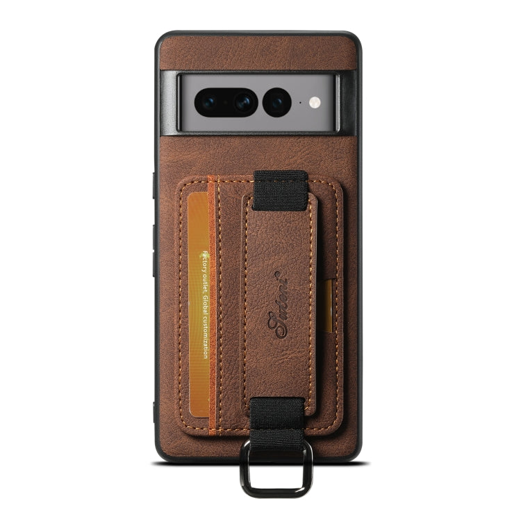 Suteni H13 Litchi Leather Wrist Strap Wallet Back Phone Case, For Google Pixel 10 Pro XL, For Google Pixel 10 Pro, For Google Pixel 10, For Google Pixel 9 Pro XL, For Google Pixel 9 Pro, For Google Pixel 9, For Google Pixel 8a, For Google Pixel 8 Pro��...