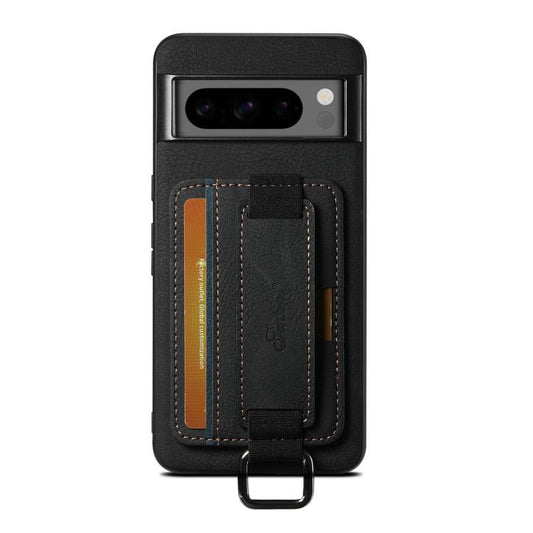 Suteni H13 Litchi Leather Wrist Strap Wallet Back Phone Case, For Google Pixel 10 Pro XL, For Google Pixel 10 Pro, For Google Pixel 10, For Google Pixel 9 Pro XL, For Google Pixel 9 Pro, For Google Pixel 9, For Google Pixel 8a, For Google Pixel 8 Pro