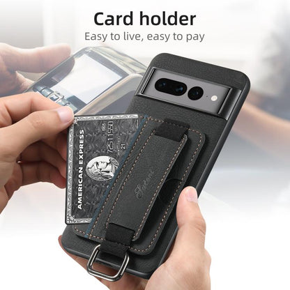 Suteni H13 Litchi Leather Wrist Strap Wallet Back Phone Case, For Google Pixel 10 Pro XL, For Google Pixel 10 Pro, For Google Pixel 10, For Google Pixel 9 Pro XL, For Google Pixel 9 Pro, For Google Pixel 9, For Google Pixel 8a, For Google Pixel 8 Pro��...