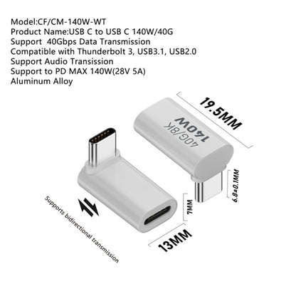 USB 3.1 Type-C 40Gbps 8K Transmission Adapter 140W 5A Charge, Type-C Male to Male, Type-C Female to Female, Type-C Male to Female, Type-C Male to Female UP, Type-C Male to Female Side Bend, Type-C Male to Female Middle Bend