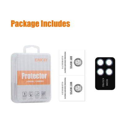 ENKAY Hat-Prince 9H Rear Camera Lens Aluminium Alloy Tempered Glass Film, For Redmi K70 / K70 Pro / K70E