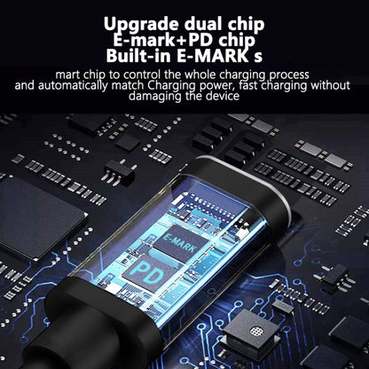 PD 135W Type-C to Big Square USB Port Charging Cable For Lenovo Thinkpad/ThinkBook/Xiaoxin, Length: 1.8m