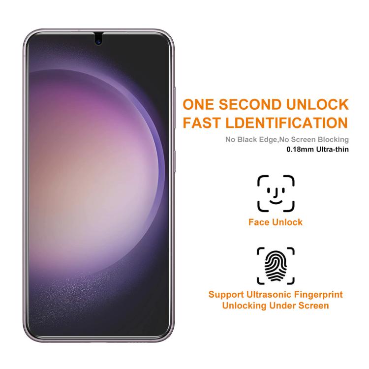 2pcs ENKAY 0.18mm High Aluminum-silicon Tempered Glass Film, Support Ultrasonic Fingerprint Unclock, For Samsung Galaxy S26+ 5G, For Samsung Galaxy S26 Ultra 5G, For Samsung Galaxy S26 5G, For Samsung Galaxy S24 Ultra 5G, For Samsung Galaxy S24+ 5G    ...