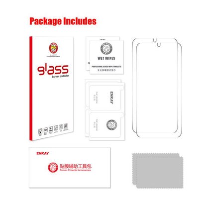 2pcs ENKAY 0.18mm High Aluminum-silicon Tempered Glass Film, Support Ultrasonic Fingerprint Unclock, For Samsung Galaxy S26+ 5G, For Samsung Galaxy S26 Ultra 5G, For Samsung Galaxy S26 5G, For Samsung Galaxy S24 Ultra 5G, For Samsung Galaxy S24+ 5G    ...
