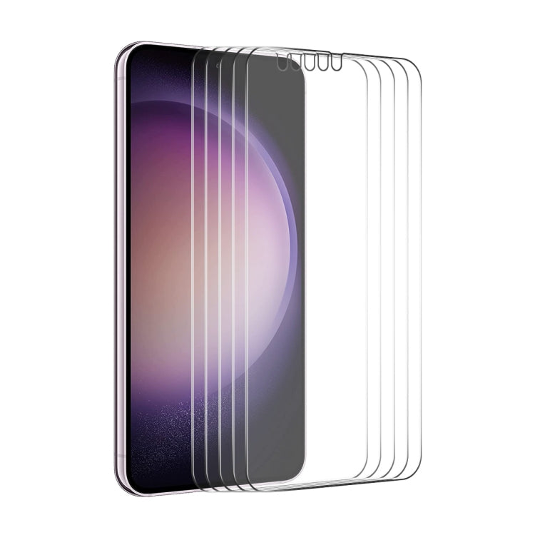 5pcs ENKAY 0.18mm High Aluminum-silicon Tempered Glass Film, Support Ultrasonic Fingerprint Unclock, For Samsung Galaxy S24 Ultra 5G, For Samsung Galaxy S24+ 5G, For Samsung Galaxy S24 5G