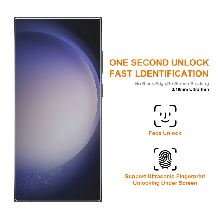 5pcs ENKAY 0.18mm High Aluminum-silicon Tempered Glass Film, Support Ultrasonic Fingerprint Unclock, For Samsung Galaxy S24 Ultra 5G, For Samsung Galaxy S24+ 5G, For Samsung Galaxy S24 5G