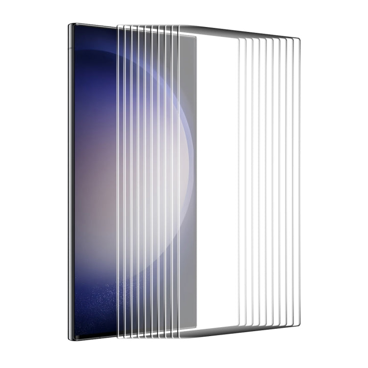 10pcs ENKAY 0.18mm High Aluminum-silicon Tempered Glass Film, Support Ultrasonic Fingerprint Unclock, For Samsung Galaxy S24 Ultra 5G, For Samsung Galaxy S24+ 5G, For Samsung Galaxy S24 5G
