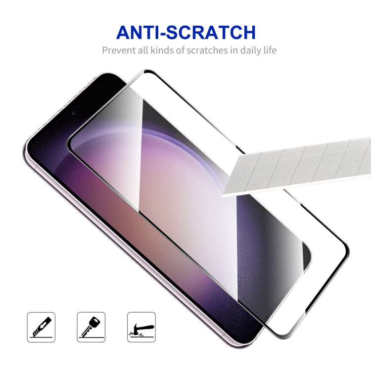 5pcs ENKAY Hat-Prince 0.18mm High Aluminum-silicon Tempered Glass Film, Support Ultrasonic Fingerprint Unclock, For Samsung Galaxy S24+ 5G, For Samsung Galaxy S24 5G, For Samsung Galaxy S24 Ultra 5G