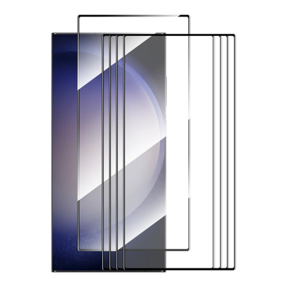 5pcs ENKAY Hat-Prince 0.18mm High Aluminum-silicon Tempered Glass Film, Support Ultrasonic Fingerprint Unclock, For Samsung Galaxy S24+ 5G, For Samsung Galaxy S24 5G, For Samsung Galaxy S24 Ultra 5G