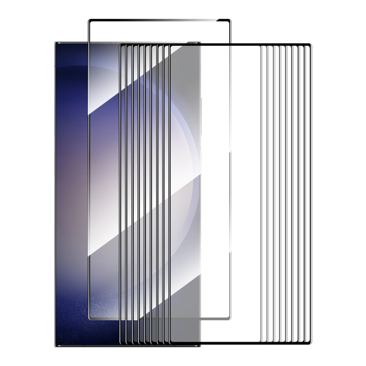 10pcs ENKAY Hat-Prince 0.18mm High Aluminum-silicon Tempered Glass Film, Support Ultrasonic Fingerprint Unclock, For Samsung Galaxy S24 Ultra 5G, For Samsung Galaxy S24+ 5G, For Samsung Galaxy S24 5G