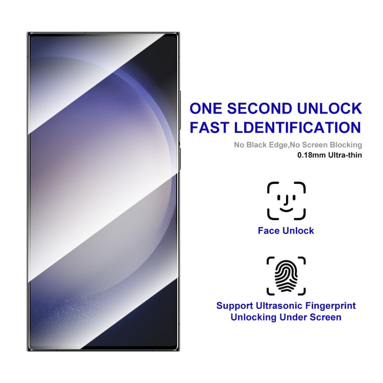 10pcs ENKAY Hat-Prince 0.18mm High Aluminum-silicon Tempered Glass Film, Support Ultrasonic Fingerprint Unclock, For Samsung Galaxy S24 Ultra 5G, For Samsung Galaxy S24+ 5G, For Samsung Galaxy S24 5G