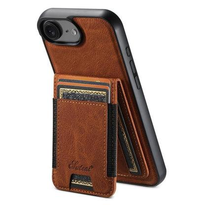Suteni H17 Litchi Texture Leather MagSafe Detachable Wallet Phone Case