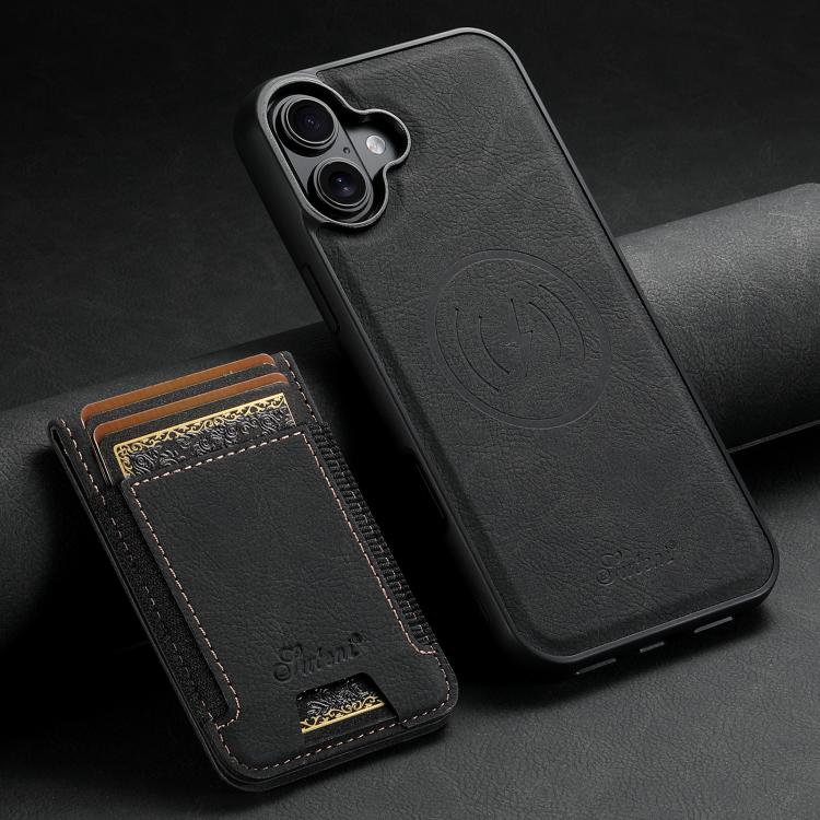 Suteni H17 Litchi Texture Leather MagSafe Detachable Wallet Phone Case, For iPhone 18, For iPhone 18 Pro, For iPhone 18 Pro Max, For iPhone 17 Pro Max, For iPhone 17 Pro, For iPhone 17, For iPhone Air, For iPhone 16 Pro Max, For iPhone 16 Pro          ...