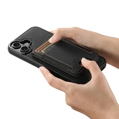 Suteni H17 Litchi Texture Leather MagSafe Detachable Wallet Phone Case, For iPhone 18, For iPhone 18 Pro, For iPhone 18 Pro Max, For iPhone 17 Pro Max, For iPhone 17 Pro, For iPhone 17, For iPhone Air, For iPhone 16 Pro Max, For iPhone 16 Pro          ...