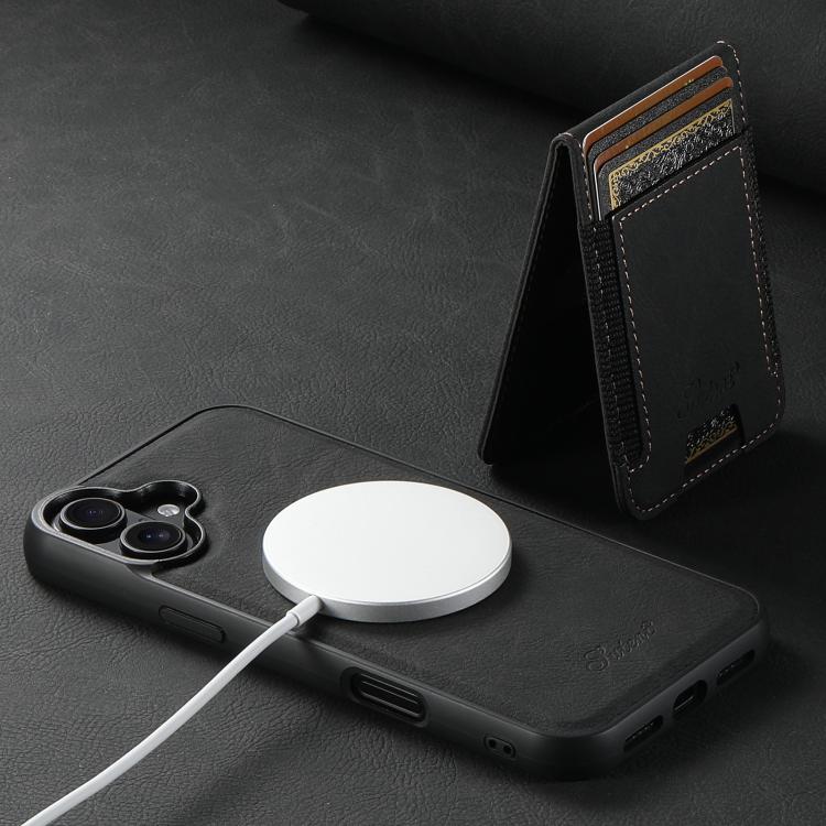 Suteni H17 Litchi Texture Leather MagSafe Detachable Wallet Phone Case, For iPhone 18, For iPhone 18 Pro, For iPhone 18 Pro Max, For iPhone 17 Pro Max, For iPhone 17 Pro, For iPhone 17, For iPhone Air, For iPhone 16 Pro Max, For iPhone 16 Pro          ...