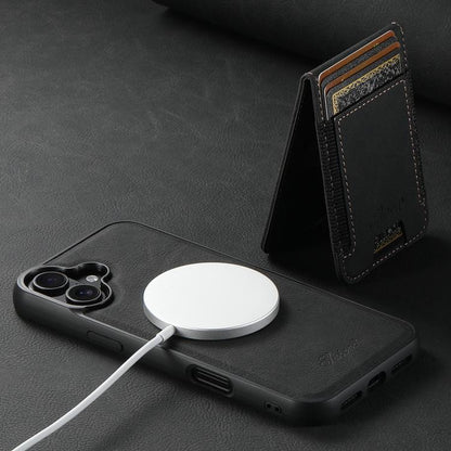 Suteni H17 Litchi Texture Leather MagSafe Detachable Wallet Phone Case, For iPhone 18, For iPhone 18 Pro, For iPhone 18 Pro Max, For iPhone 17 Pro Max, For iPhone 17 Pro, For iPhone 17, For iPhone Air, For iPhone 16 Pro Max, For iPhone 16 Pro          ...