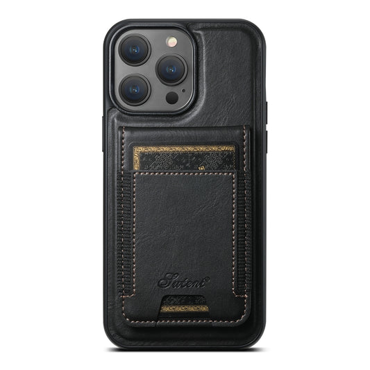 Suteni H17 Oil Eax Leather MagSafe Detachable Wallet Phone Case, For iPhone 13 Pro Max, For iPhone 13 Pro, For iPhone 13, For iPhone 12, For iPhone 12 Pro Max, For iPhone 12 Pro, For iPhone 17e / 16e