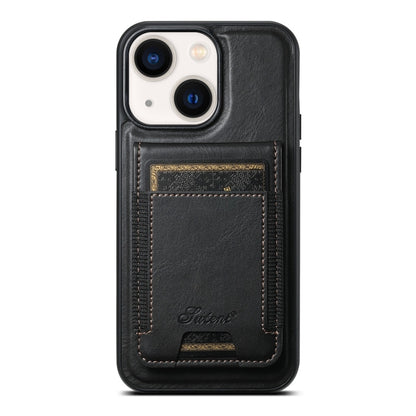 Suteni H17 Oil Eax Leather MagSafe Detachable Wallet Phone Case