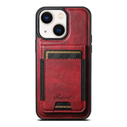 Suteni H17 Oil Eax Leather MagSafe Detachable Wallet Phone Case