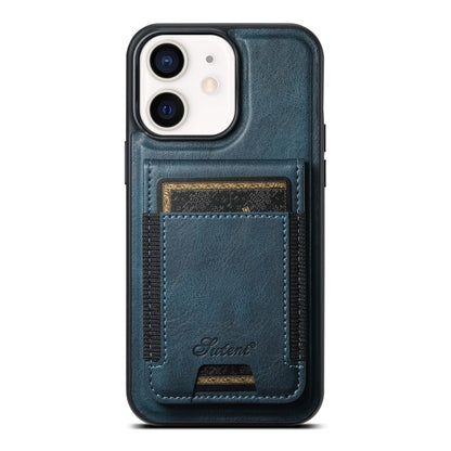 Étui portefeuille magnétique détachable Suteni H17 en cuir huilé Eax, compatible MagSafe, pour iPhone 13, iPhone 12, iPhone 12 Pro Max, iPhone 12 Pro